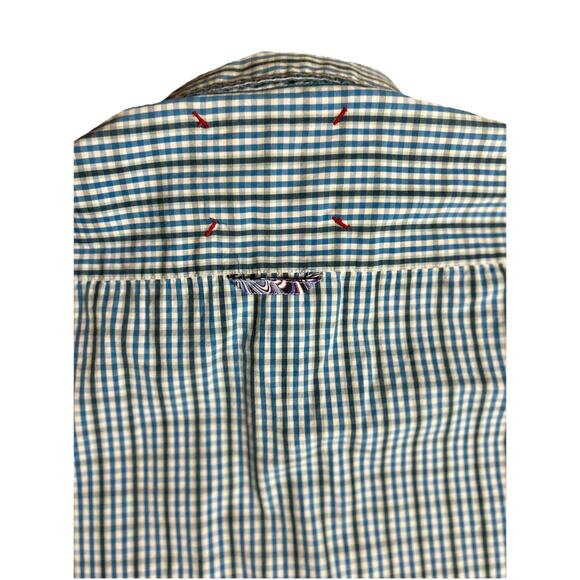 Robert‎ Graham The Freshly Laundered Shirt Mens Medium Blue Surfboard Embroidery - Picture 7 of 9